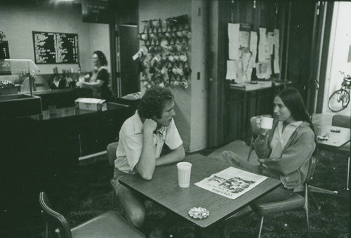 Students inside McManus Lounge