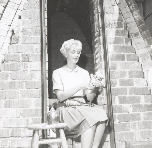 Woman with kiln, Scripps College