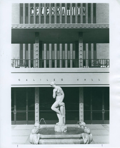 Venus statue with Sprague Library in background