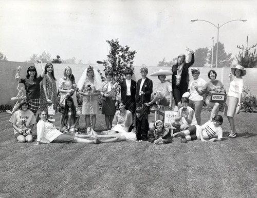 Students in costume, Pitzer College