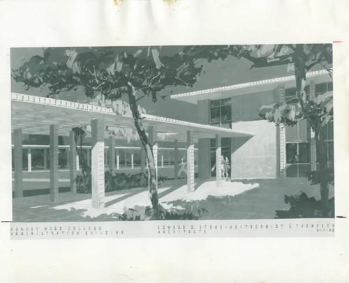 Kingston Hall architectural rendering, Harvey Mudd College