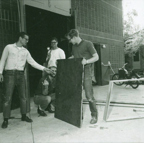 Garrison Theater set construction, Claremont University Consortium