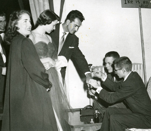 Students at a formal event, Pomona College