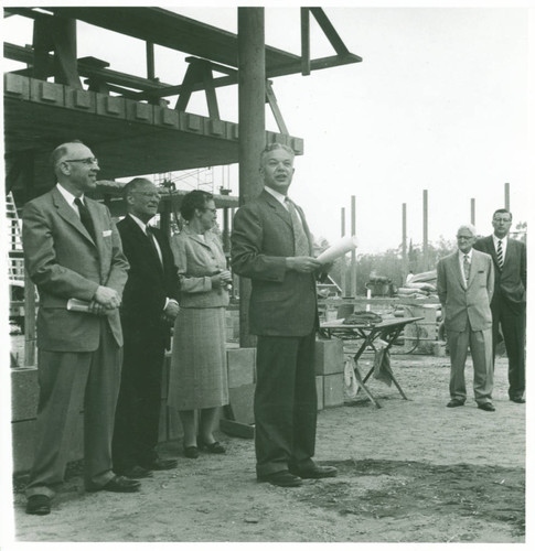 Mildred E. Mudd Hall cornerstone laying ceremony, Harvey Mudd College