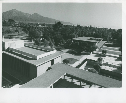 View of campus from Sprague Library, Harvey Mudd College