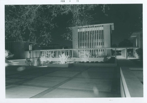 Sprague Library and Libra Complex at night