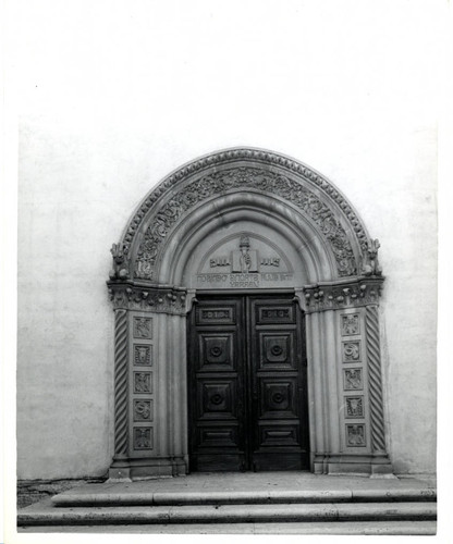 Denison Library door, Scripps College