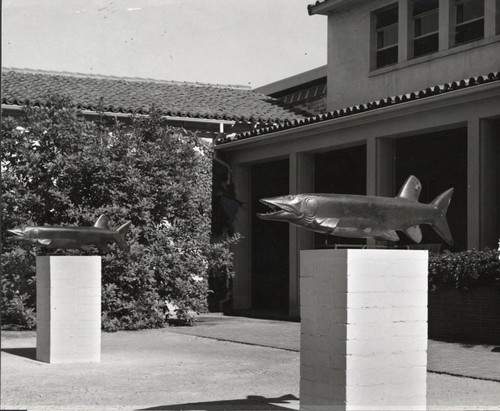 Fish sculptures, Scripps College