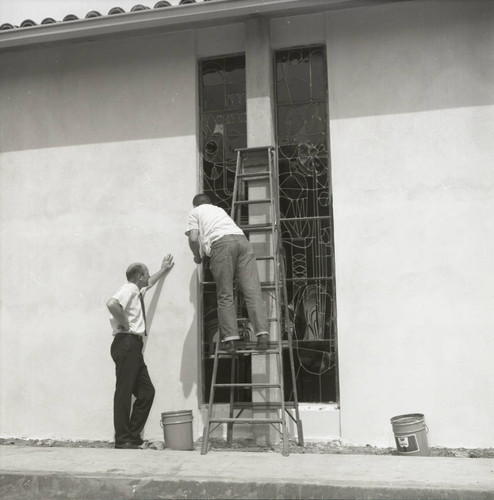 Window renovation at Denison Library, Scripps College