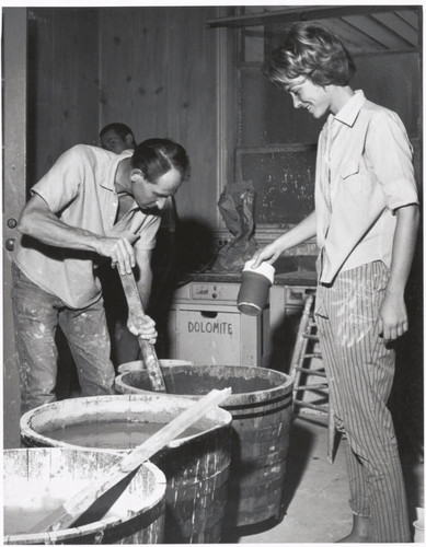 Paul Soldner with Karen Jurs, Scripps College