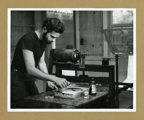 Block printing, Scripps College