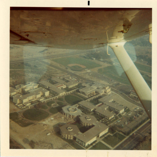 Aerial view of Pitzer campus