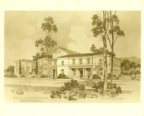 Music Studio building drawing, Pomona College