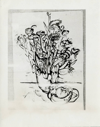 Drawing of flowers, Scripps College