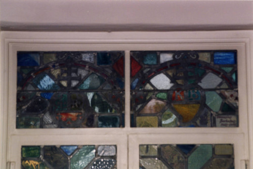 Stained glass window of Denison Library, Scripps College