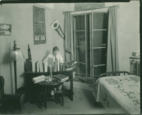 Dorm room inside Smiley Hall, Pomona College