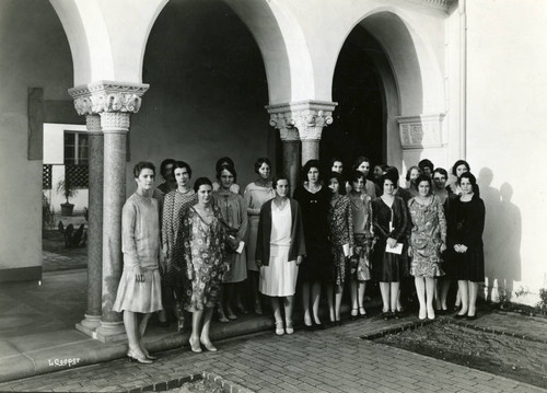 Student group at dedication exercises