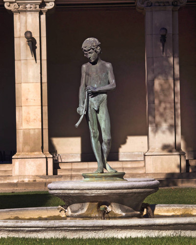 Lebus Courtyard statue, Pomona College