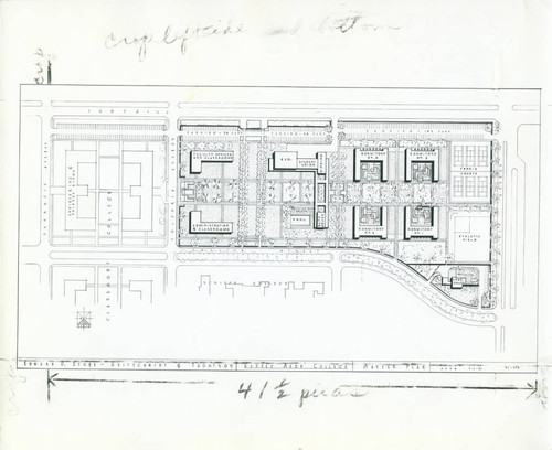 Proposed master plan of campus, Harvey Mudd College