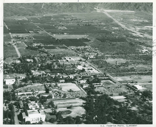 Aerial view, Claremont Colleges