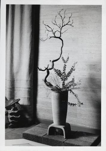 Ceramic piece with flowers, Scripps College