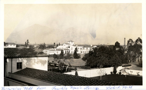 Scripps campus with San Gabriel Mountains, Scripps College