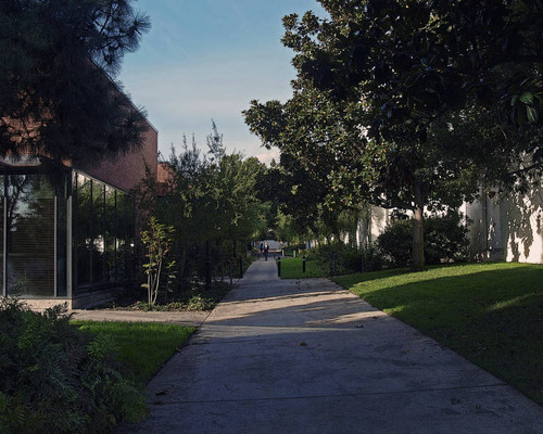 Sidewalk at the East and Peggy Phelps Galleries, Claremont Graduate University