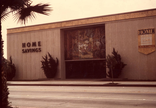 Mural by Millard Sheets at Home Savings, Scripps College