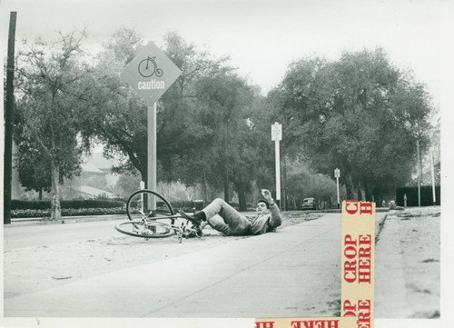 Bicycle mishap, Harvey Mudd College