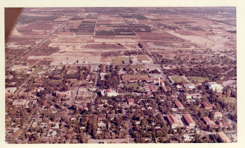 Aerial view of campus, Pomona College