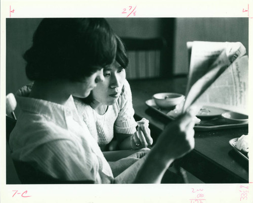 Students in Collins Hall, Claremont McKenna College