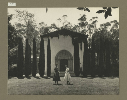 Jaqua Quad, in front of the Ella Strong Denison Library