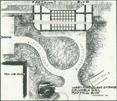 Columbia Mall architectural plan, Harvey Mudd College