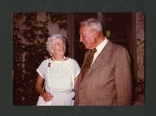 Ellen and Roger Revelle smiling at each other, Scripps College