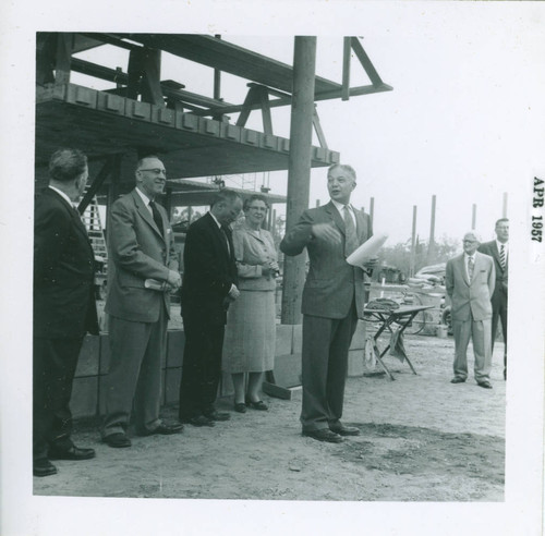 Mildred E. Mudd Hall cornerstone laying ceremony, Harvey Mudd College