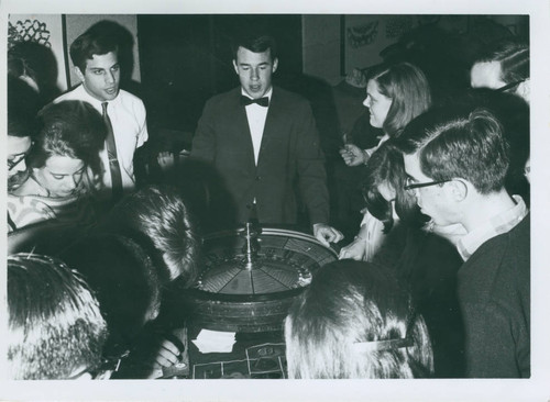 Roulette at dorm party, Harvey Mudd College