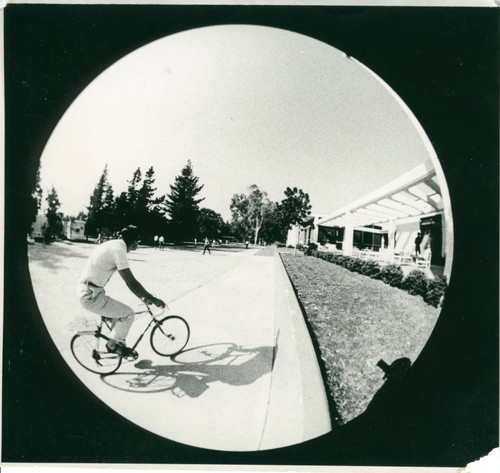 Bicycle rider, Claremont McKenna College