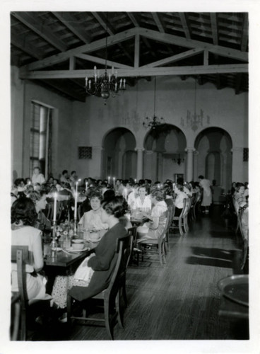 Pomona College dining hall interior, Pomona College