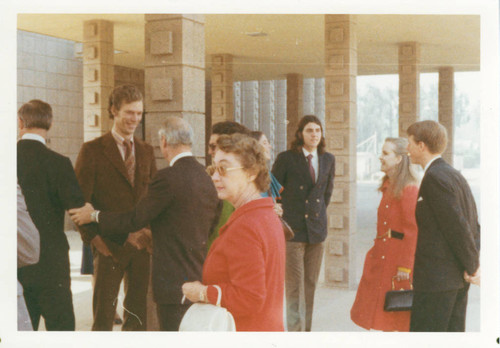 Sprague Library cornerstone laying cermony, Harvey Mudd College