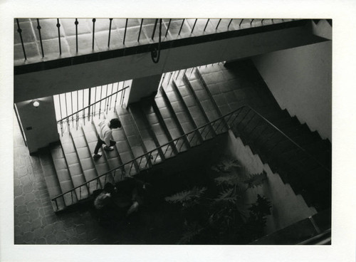 Staircase inside the Humanities Building, Scripps College