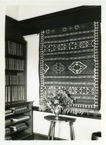 Carnegie Hall Library woven rug, Pomona College