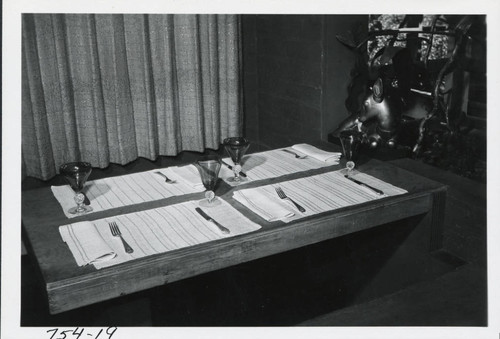 Table setting, Scripps College