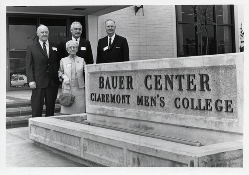 Bauer Center sign, Claremont McKenna College