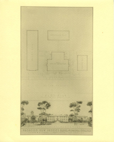 Proposed physics building campus location, Pomona College