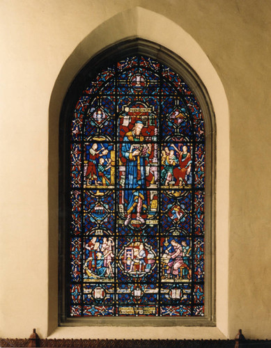 Gutenberg window, Ella Strong Denison Library, Scripps College