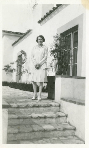 Ada Watkins Hatch at the beginning of the school year, 1927