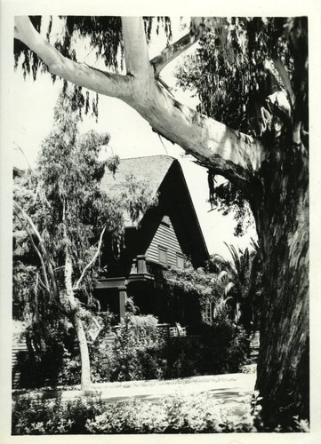 Claremont Inn and tree, Pomona College