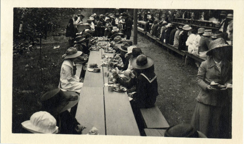 Pomona College students picnicking