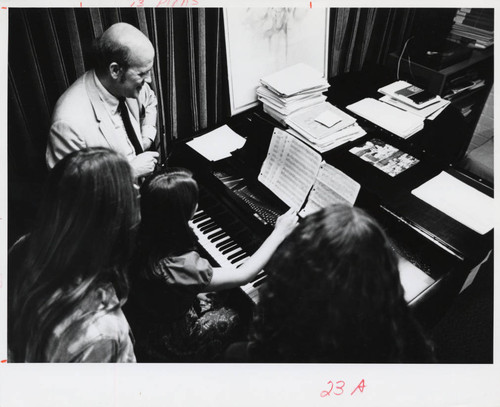 Music students with Gail Kubik, a Scripps College professor and composer