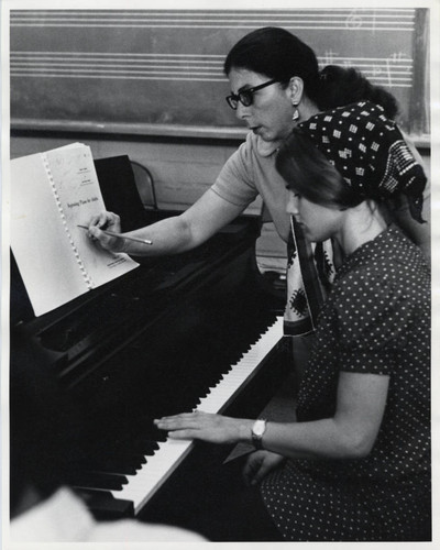 Piano student and teacher, Scripps College